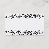 Schwarzweiß Visitenkarte (Rückseite)