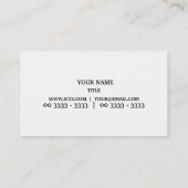 Schwarzweiss Visitenkarte (Rückseite)