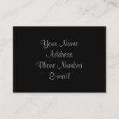 Schwarzweiß Visitenkarte (Rückseite)