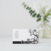 Schwarzweiß Visitenkarte (Stehend Vorderseite)