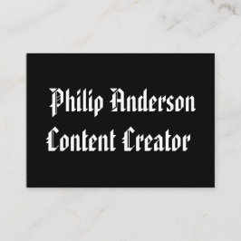 Schwarzweiß-Visitenkarte Visitenkarte