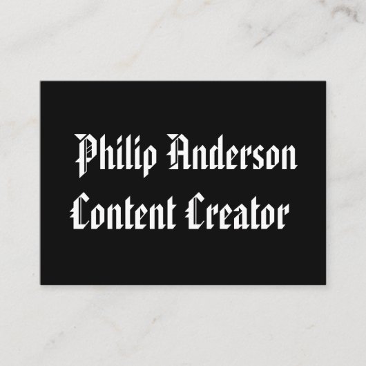 Schwarzweiß-Visitenkarte Visitenkarte (Vorderseite)