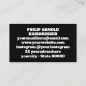 Schwarzweiß-Visitenkarte Visitenkarte (Rückseite)