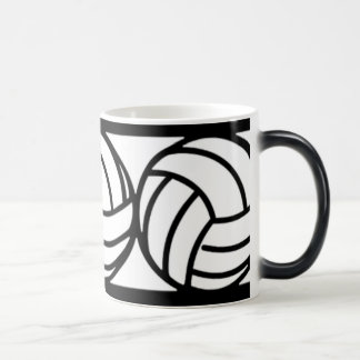 Schwarzweiss-Volleyball-Kaffee-Tasse Verwandlungstasse