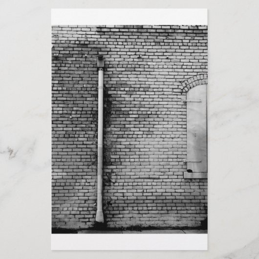 Schwarzweiss-Wand-Briefpapier Briefpapier (Vorderseite)