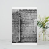Schwarzweiss-Wand-Briefpapier Briefpapier (Stehend Vorderseite)