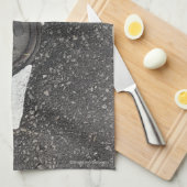 Schwarzweiss-Wasser Geschirrtuch (Viertel Falte)