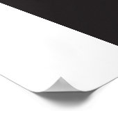 Schwarzweiß-Wasserlilie Poster (Ecke)