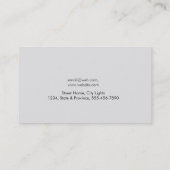 Schwarzweiss-Watercolor-Damast-schlichtes Visitenkarte (Rückseite)
