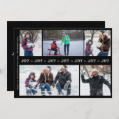 Schwarzweiß Weihnachten - Collage JOY 5 Foto (Vorne/Hinten)