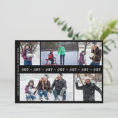 Schwarzweiß Weihnachten - Collage JOY 5 Foto (Stehend Vorderseite)