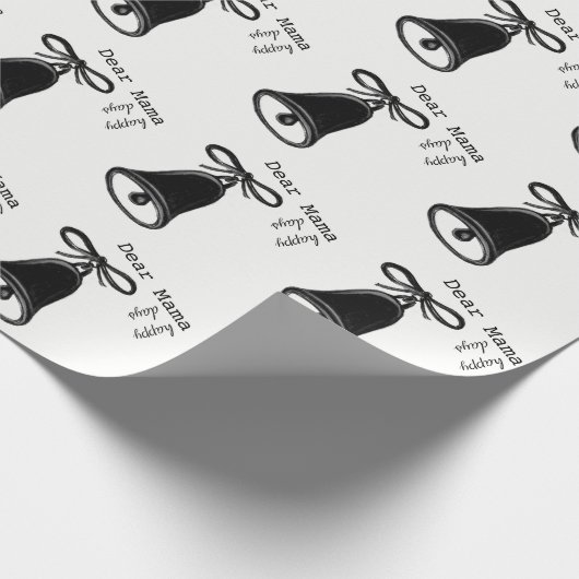 Schwarzweiß-Weihnachten Geschenkpapier (Ecke)