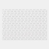 Schwarzweiß-Weihnachtswrapping Paper Set 3 Geschenkpapier Set (Vorderseite)