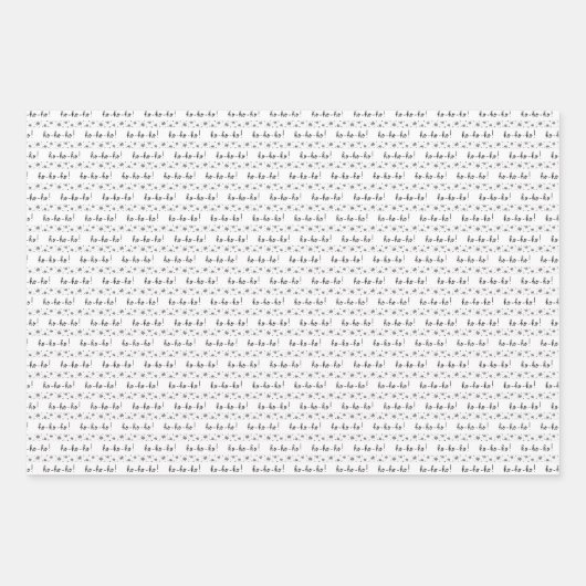 Schwarzweiß-Weihnachtswrapping Paper Set 3 Geschenkpapier Set (Vorderseite)