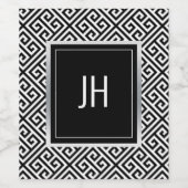 Schwarzweiß Weinetikett (Einzelnes Label)