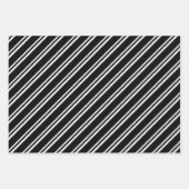 Schwarzweiß-Weiß-Muster Geschenkpapier Set (Vorderseite 3)