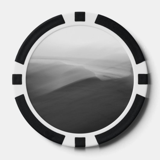 Schwarzweiß-Weißbild-Pokerjeton Pokerchips (Vorderseite)