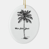 Schwarzweiss-West- Palm Beach u. Palmenentwurf Keramikornament (Rechts)