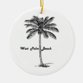 Schwarzweiss-West- Palm Beach u. Palmenentwurf Keramikornament (Vorne)