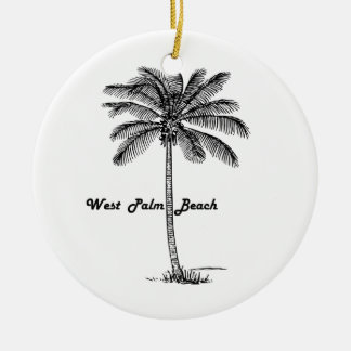 Schwarzweiss-West- Palm Beach u. Palmenentwurf Keramikornament
