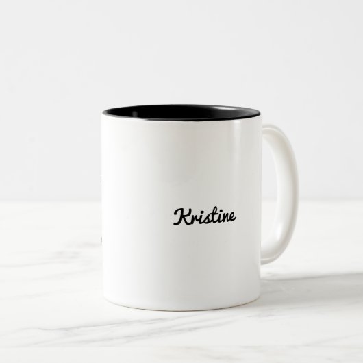 Schwarzweiß-WHATEVER-Tasse Zweifarbige Tasse (VorderseiteRechts)