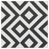 Schwarzweiss-Windungs-geometrisches Muster-Gewebe Stoff (Nahaufnahme)