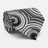 Schwarzweiss-Wirbel modernes contempory Krawatte (Gerollt)