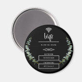 Schwarzweiß-WLAN-Kennwort für Zuhause Magnet (Vorderseite/Rückseite)