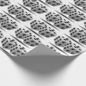 Schwarzweiss-Würfel Geschenkpapier (Ecke)