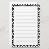 Schwarzweiss-Würfel-Muster Briefpapier (Vorne/Hinten)