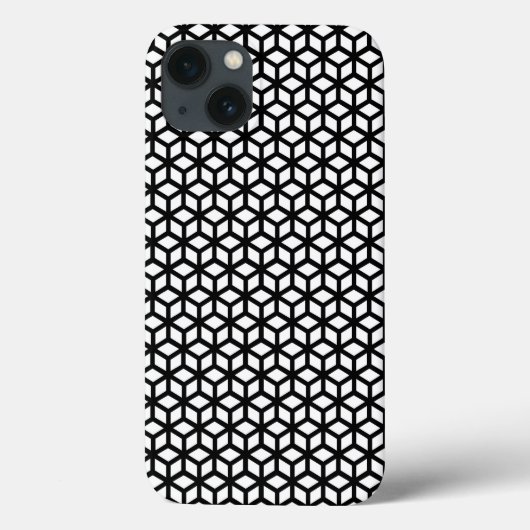 Schwarzweiss-Würfel-Muster Case-Mate iPhone Hülle (Rückseite)