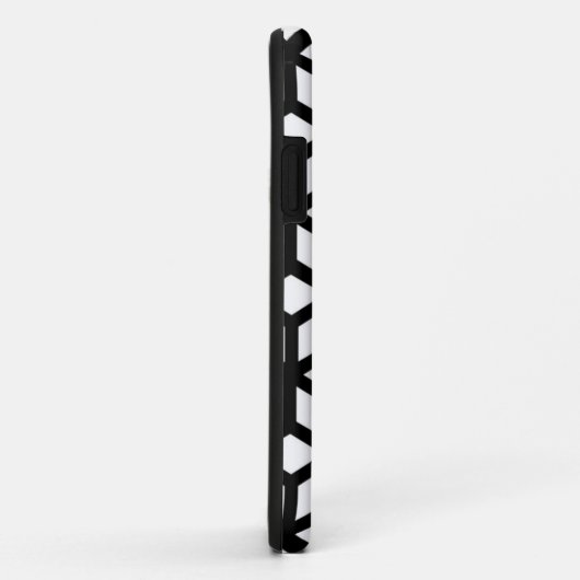 Schwarzweiss-Würfel-Muster Case-Mate iPhone Hülle (Hinten/Rechts)