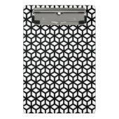 Schwarzweiss-Würfel-Muster Mini Klemmbrett (Vorderseite)
