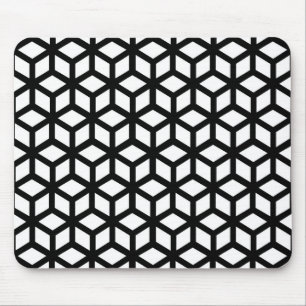 Schwarzweiss-Würfel-Muster Mousepad