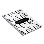 Schwarzweiß-XOXO Notizblock (Rechte Seite)