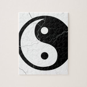 Schwarzweiss-Yin und Yang Puzzle