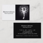 Schwarzweiss-Yin Yang Baum Visitenkarte (Vorne/Hinten)