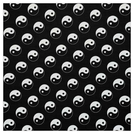 Schwarzweiss-Yin Yang Muster-Gewebe Stoff (Muster)