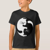 Schwarzweiss-yinyang Katzen T-Shirt (Vorderseite)