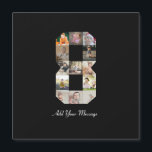 Schwarzweiß-Zahl 8-FotoCollage Magnetkarte<br><div class="desc">Bei diesem individuell anpassbaren Produkt werden Fotos so angeordnet, dass sie die Form einer Zahl bilden. Es wird oft für Meilensteine wie Geburtstage, Jahrestage oder Erfolge verwendet, um den Anwendern die Möglichkeit zu geben, unvergessliche Bilder in einem Single zu präsentieren. Die Designs bieten in der Regel Platz für verschiedene Foto-Größen...</div>