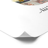 Schwarzweiß-Zahl 8-FotoCollage Poster (Ecke)