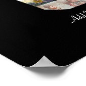 Schwarzweiß-Zahl 8-FotoCollage Poster (Ecke)