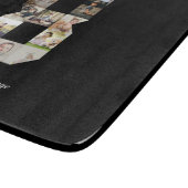 Schwarzweiß-Zahl 8-FotoCollage Schneidebrett (Ecke)