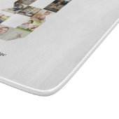 Schwarzweiß-Zahl 8-FotoCollage Schneidebrett (Ecke)