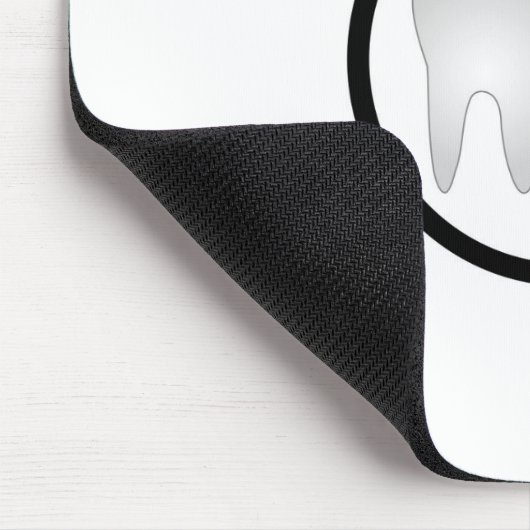 Schwarzweiss-Zahn Mousepad (Ecke)