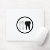 Schwarzweiss-Zahn Mousepad (Mit Mouse)