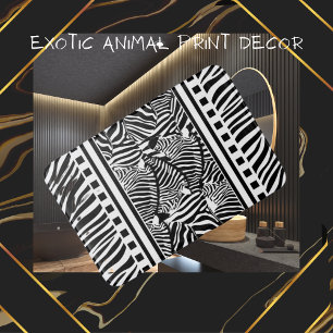 Schwarzweiß-Zebra Badematte