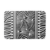 Schwarzweiß-Zebra Badematte (Vorderseite)