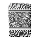 Schwarzweiß-Zebra Badematte (Vorderseite Vertikal)