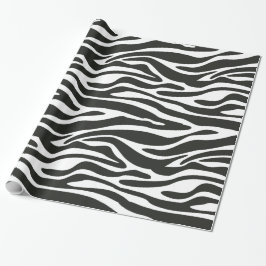 Schwarzweiss-Zebra-bunter Retro Tierdruck Geschenkpapier